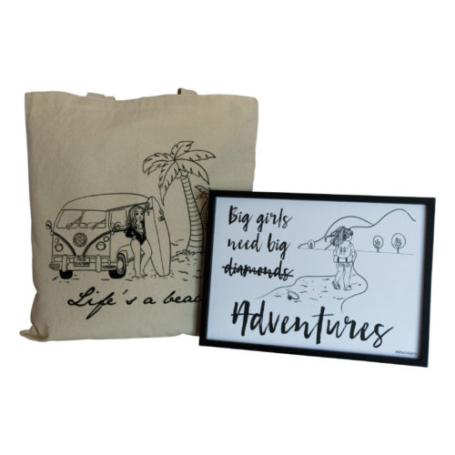 Kit de regalo ecológico tote bag y lámina