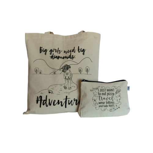 Kit de regalo ecológico tote bag y neceser